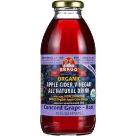 Bragg Apple Cider Vinegar Drink Organic Concord Grape-Acai  16 Oz,BRAGG,OxKom