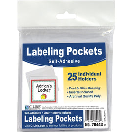 C-Line Self-Adhesive Labeling Pockets, 5,CLINIQUE,OxKom