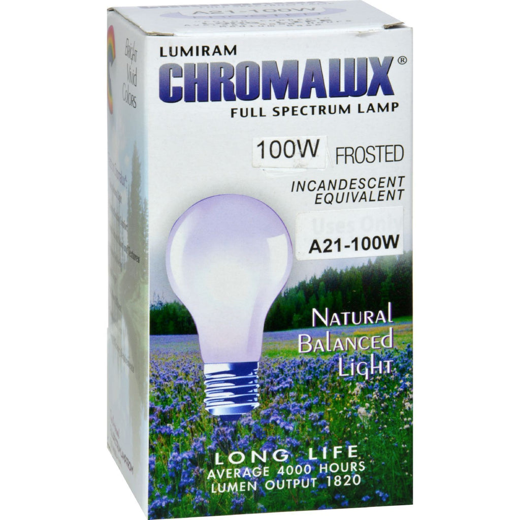 Chromalux Light Bulb Frosted-100W - 1 Bulb,CHROMALUX,OxKom