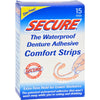 Denture Adhesive Strips by Dentek Secure   15 Strips,SECURE DENTURE ADHESIVE,OxKom