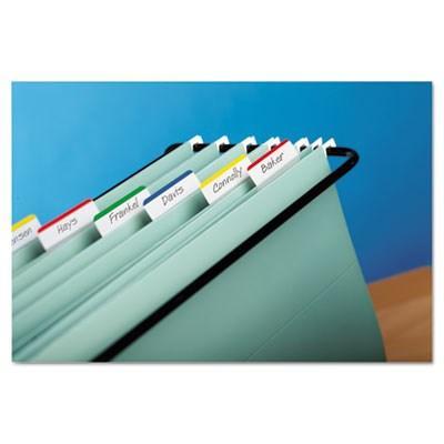 Durable Hanging File Tabs, 2 x 1 1/2, Striped, Assorted Colors,3M,OxKom