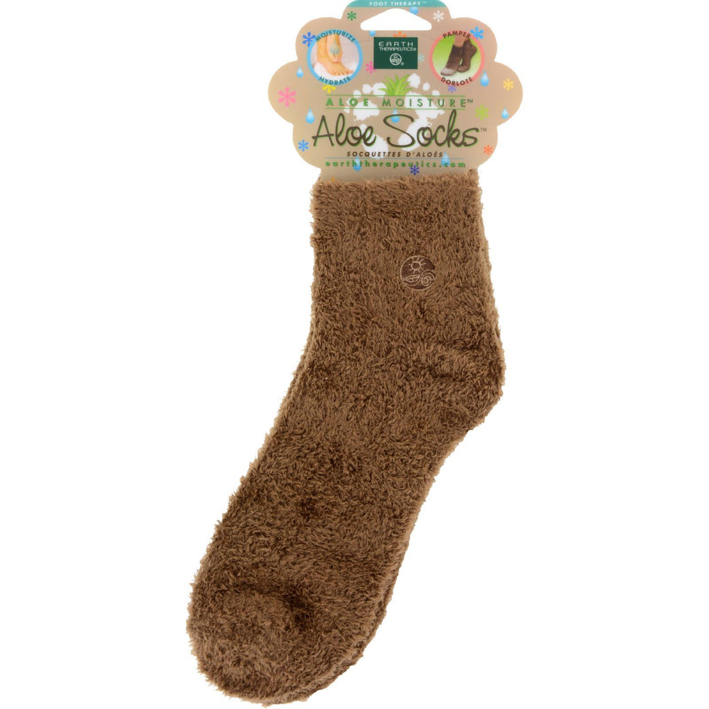 Earth Therapeutics Socks Infused Socks- Brown - Pair,EARTH THERAPEUTICS,OxKom