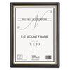 EZ Mount Document Framew/Accent, Plastic, 8 x 10, Black/Gold,NU-DELL MANUFACTURING,OxKom