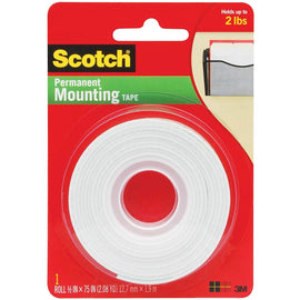 Foam Mounting Double-Sided Tape, 1/2