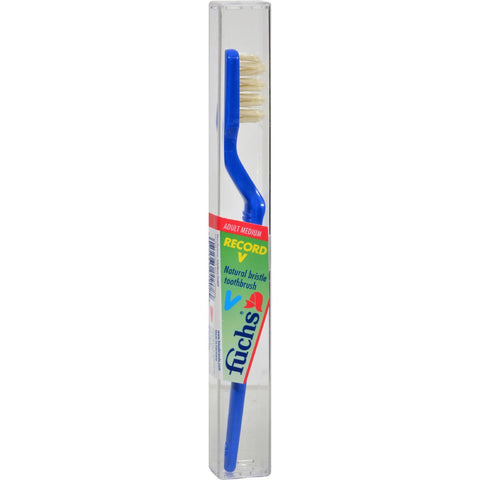 Fuchs Brushes Record V Natural Bristle Toothbrush - Adult Medium -,FUCHS,OxKom