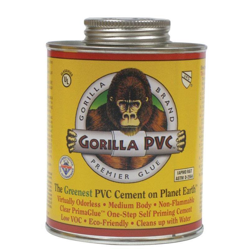 Gorilla PVC  PrimaGlue  Clear  Primer and Cement  For PVC 32 oz.,Gorilla Pvc Cement Llc,OxKom