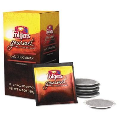 Gourmet Selections Coffee Pods, 100% Colombian, 18/Box,J.M. SMUCKER CO.,OxKom