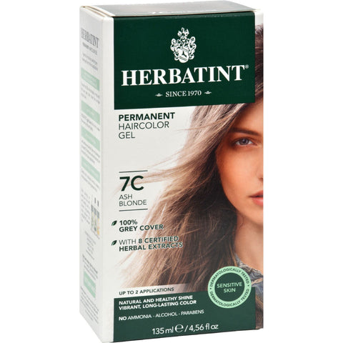 HAIR COLOR, 7C ASH BLONDE,HERBATINT,OxKom