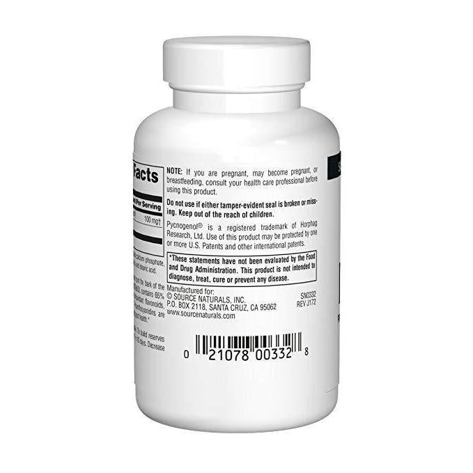Source Naturals Pycnogenol® 100 mg 30 Tablet,Source Naturals,OxKom
