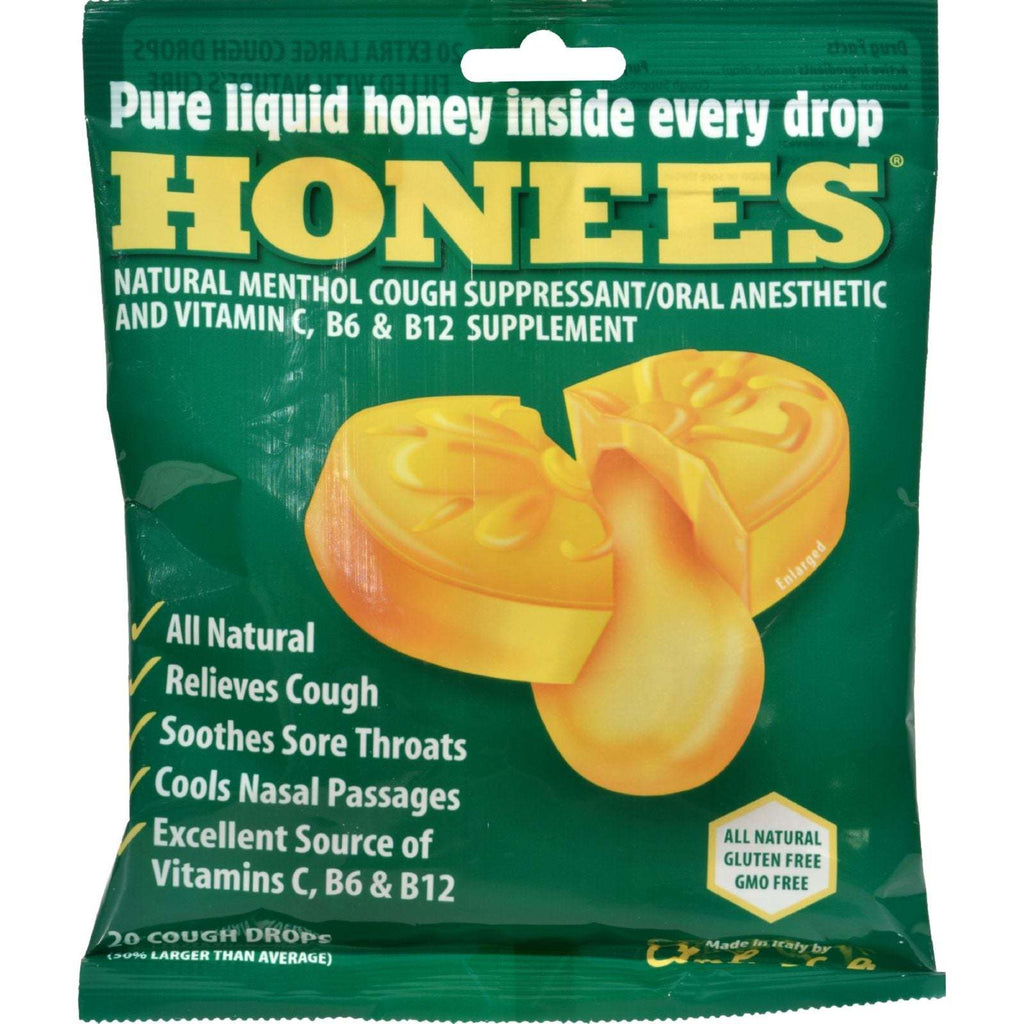 Honees Cough Drops - Extra Large - Menthol - 20 Count,HONEES,OxKom