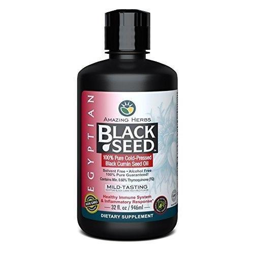 Amazing Herbs Black Seed Oil - Cold Pressd - Egyptian - 32 fl oz,AMAZING HERBS,OxKom