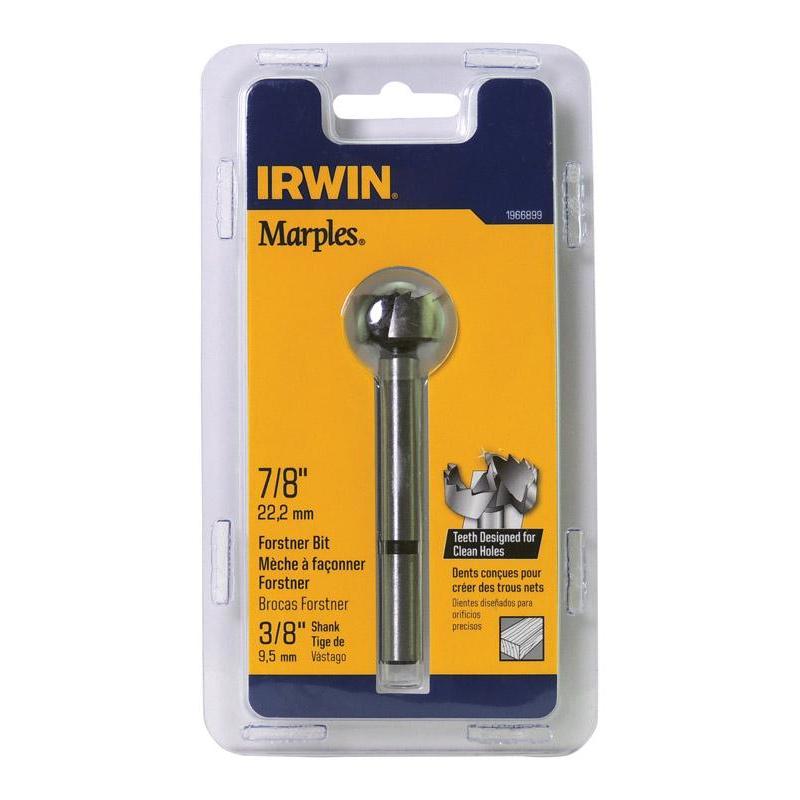 Irwin  Marples 7/8 in. Dia.x 6 L Carbon Steel Forstner Drill Bit 3/8 in. Shank,IRWIN,OxKom