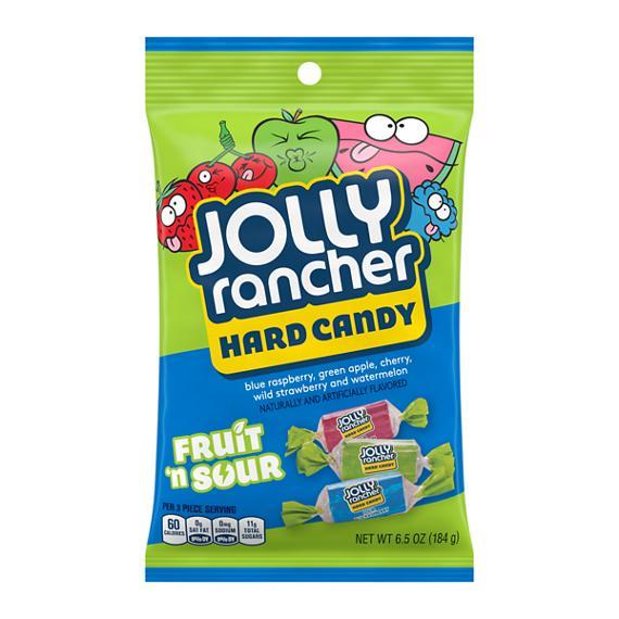 Jolly Rancher Hard Candy Fruit 'N' Sour Flavor Peg Bag, 6.5 Oz,Jolly Rancher,OxKom