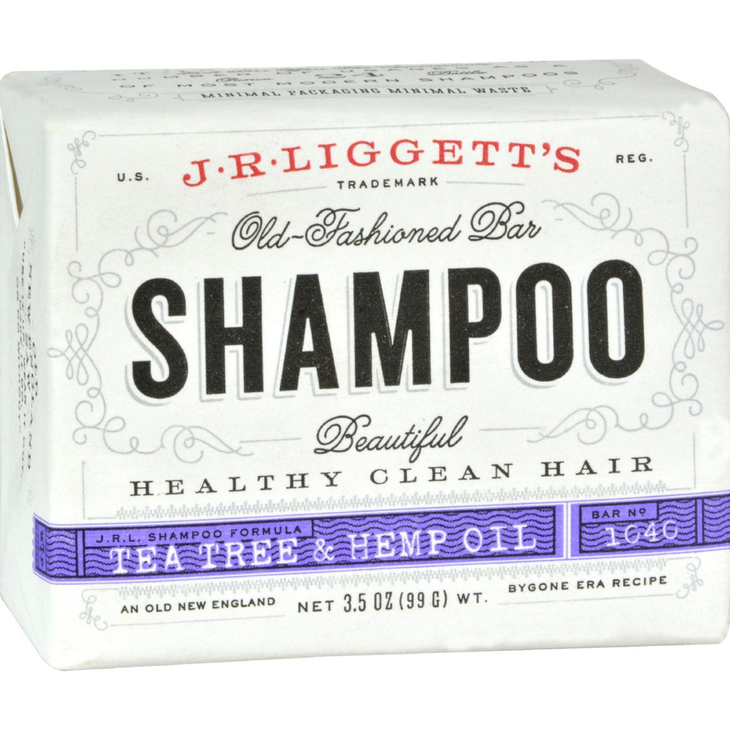 J.R. Liggett's Old-Fashioned Bar Shampoo Tea Tree and Hemp Oil Formula - 3.5 oz,J.R. LIGGETT'S,OxKom