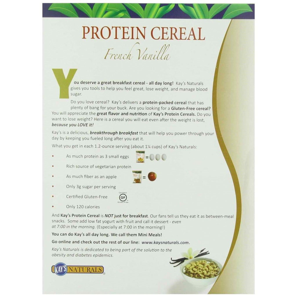 Kay'S Naturals Better Balance Protein Cereal French Vanilla - 9.5 Oz,KAY'S NATURALS,OxKom