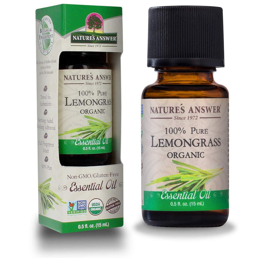 Natures Answer Essential Oil - Organic - Lemongrass - .5 oz,NATURE'S ANSWER,OxKom