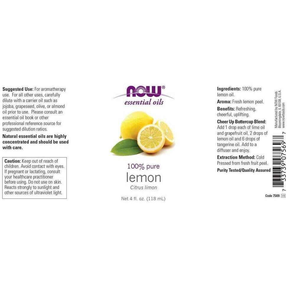 NOW Foods Lemon Oil - 4 oz.,NOW,OxKom