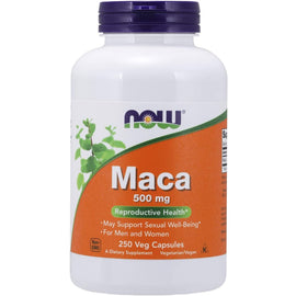 NOW Foods Maca 500 mg - 250 Veg Capsules,NOW Foods,OxKom