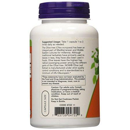 NOW Foods Olive Leaf Extract 500 mg - 120 Veg Capsules,NOW Foods,OxKom