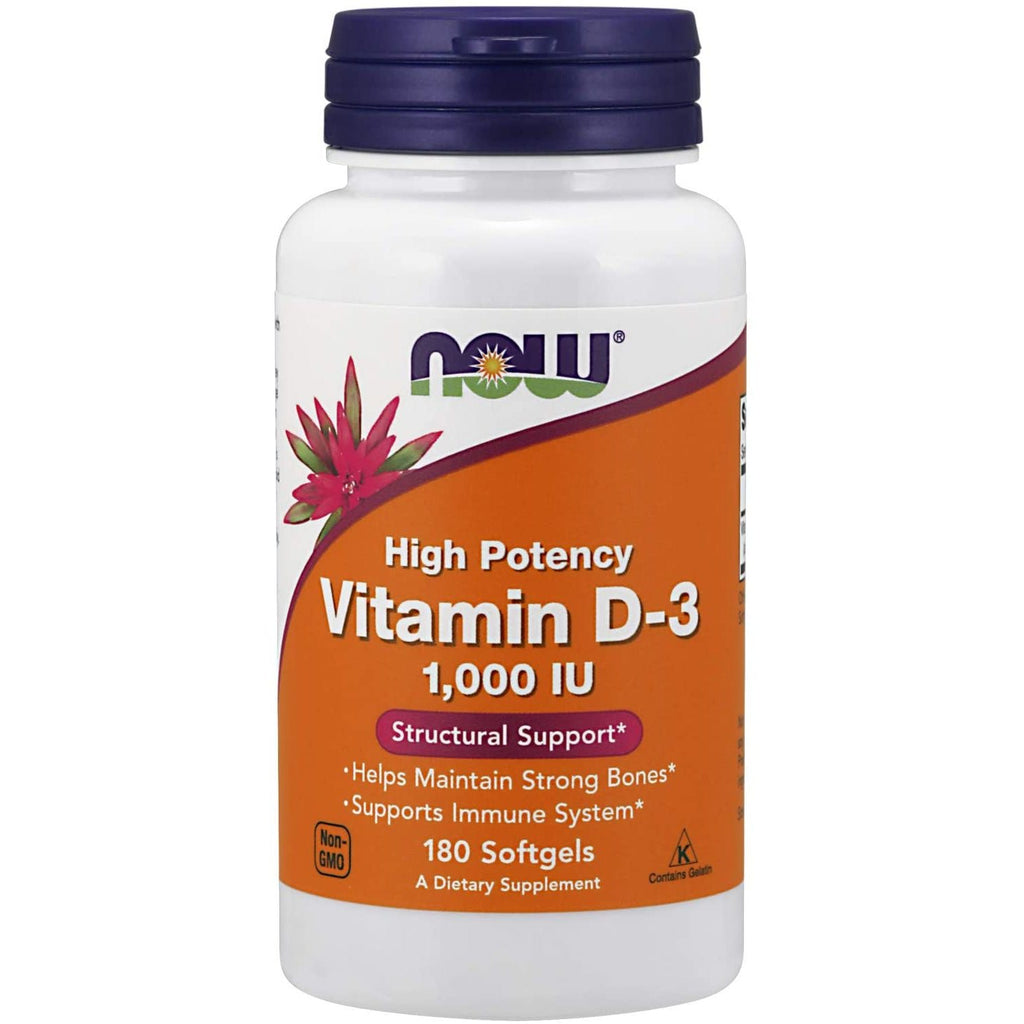 NOW Foods Vitamin D-3 1,000 IU - 180 Softgels,NOW Foods,OxKom