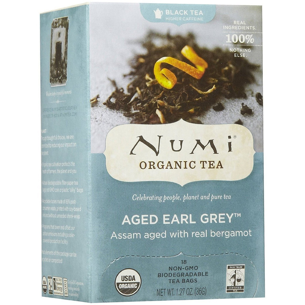 Numi Tea Organic Aged Earl Grey - Black Tea - 18 Bags,NUMI TEA,OxKom