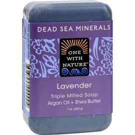 One With Nature Dead Sea Mineral Soap Lavender - 7 Oz,ONE WITH NATURE,OxKom