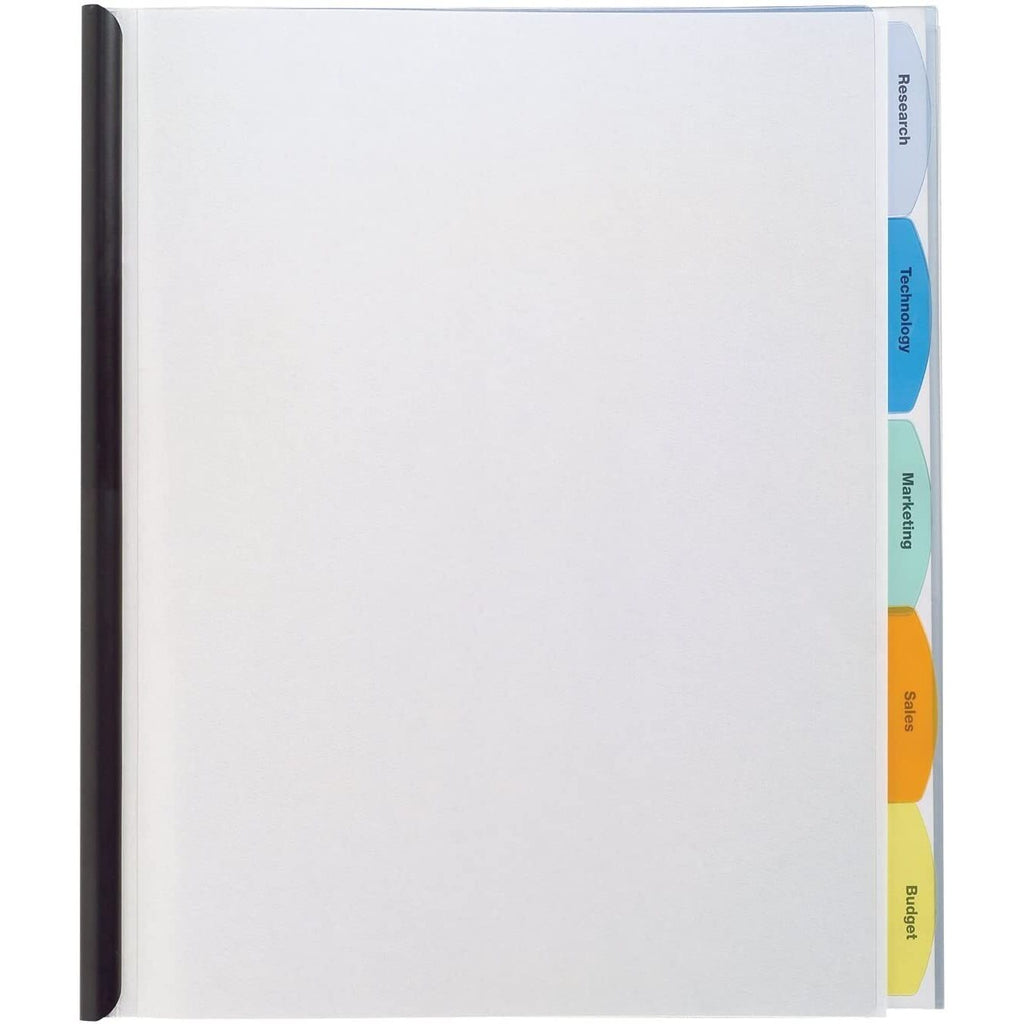 Polypropylene View-Tab Report Cover, Binding Bar, Letter, Holds 40 Pages, Clear,GBC-COMMERCIAL & CONSUMER GRP,OxKom