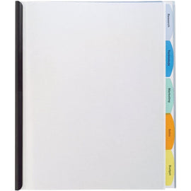 Polypropylene View-Tab Report Cover, Binding Bar, Letter, Holds 40 Pages, Clear,GBC-COMMERCIAL & CONSUMER GRP,OxKom