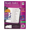 Ready Index Classic Tab Titles, 10-Tab, 1-10, Letter, Black/White,AVERY,OxKom