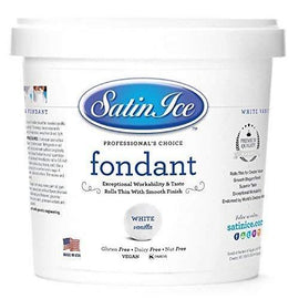 Satin Ice White Vanilla Fondant A 20lb Pail,SATIN ICE,OxKom