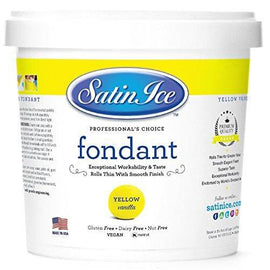 Satin Ice Yellow Vanilla Fondant A 2lb Pail,SATIN ICE,OxKom