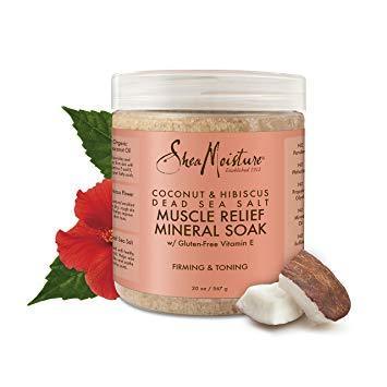 Shea Moisture Coconut & Hibiscus Dead Sea Salt Muscle Relief Mineral Soak 20 Oz,SheaMoisture,OxKom