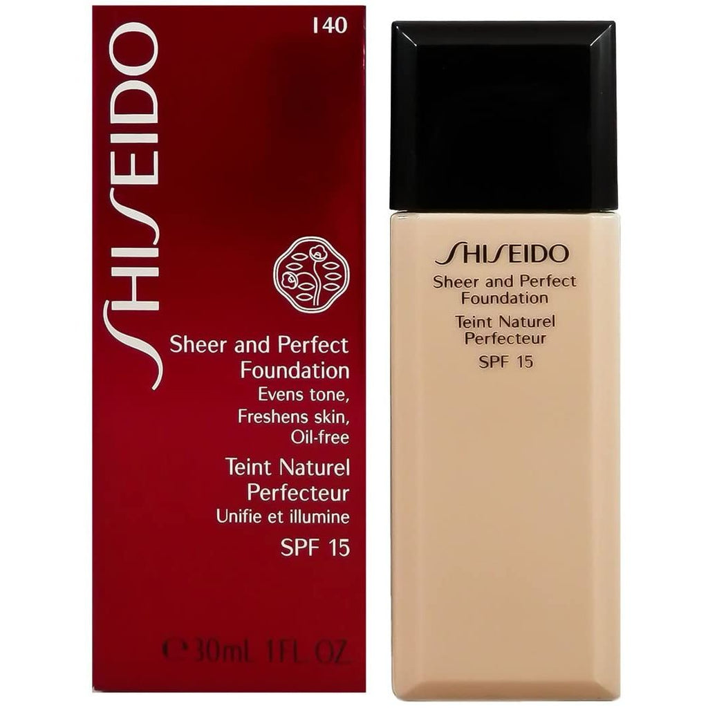 Shiseido Sheer & Perfect Foundation 1.0 Oz Natural Fair Ivory Liquid I40 Spf 18,SHISEIDO,OxKom