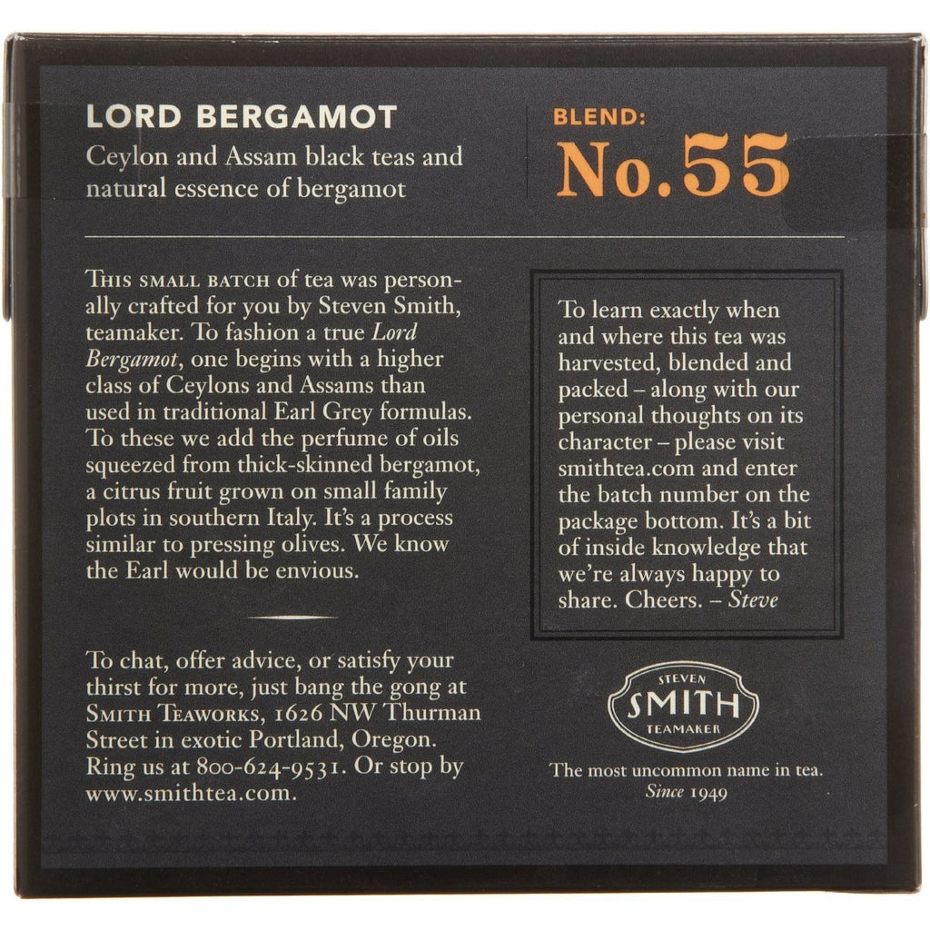 Smith Teamaker Black Tea - Lord Bergamot -  - 15 Bags,SMITH TEAMAKER,OxKom