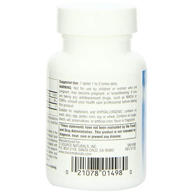 Source Naturals Serene Science® L-Theanine 200 mg 30 Tablet,Source Naturals,OxKom