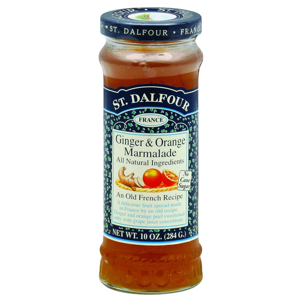 St Dalfour Fruit Spread Deluxe 100% Fruit Ginger & Orange Marmalade 10 oz,ST DALFOUR,OxKom