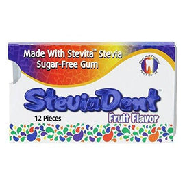 STEVITA, STEVIADENT GUM,NAT FRUIT 12 CT-,STEVITA,OxKom