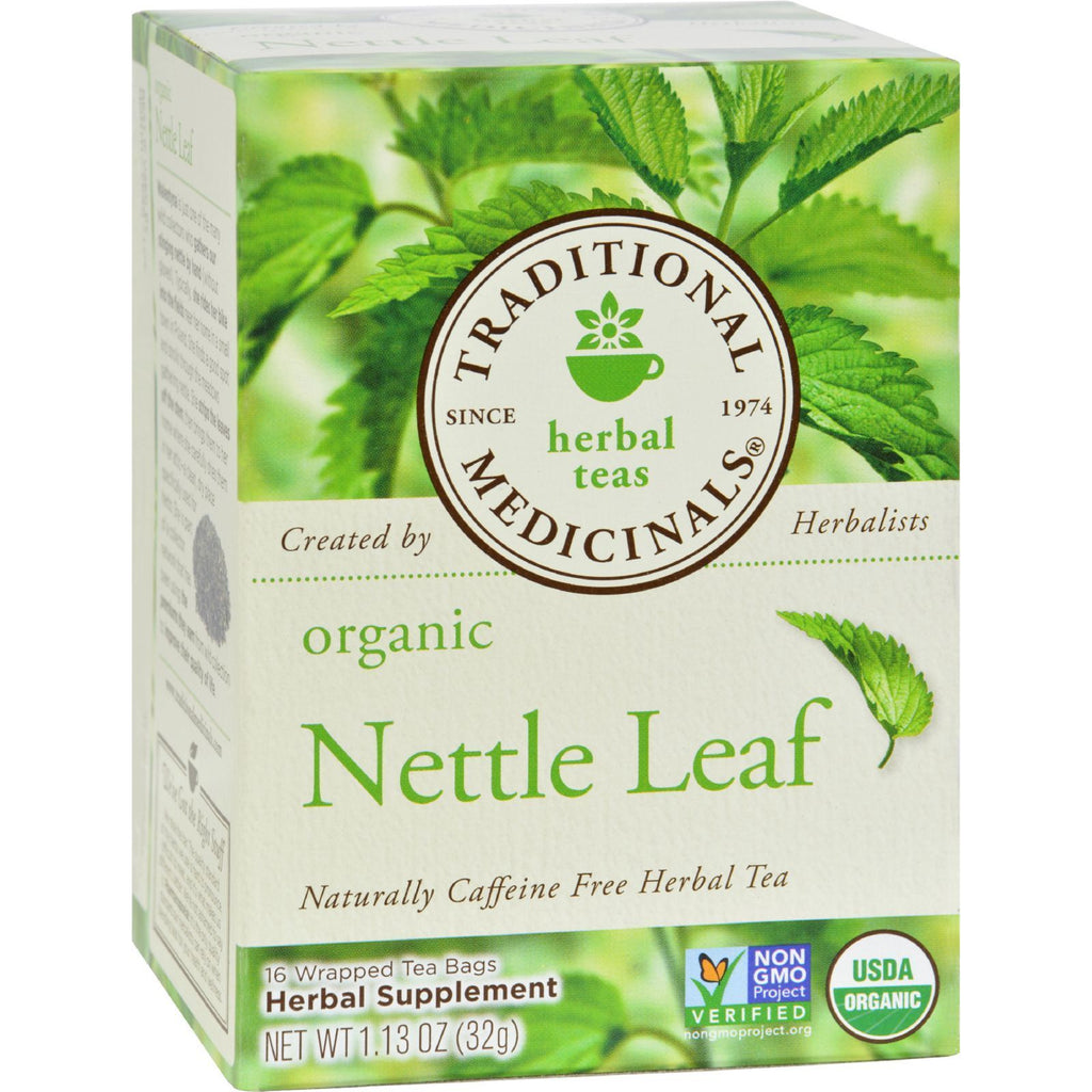Traditional Medicinals Organic Nettle Leaf Herbal Tea - 16 Tea Bags -,TRADITIONAL MEDICINALS,OxKom