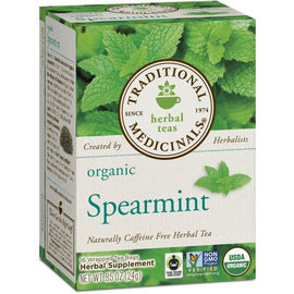 Traditional Medicinals Organic Spearmint Tea, 16 Tea Bags,TRADITIONAL MEDICINALS,OxKom